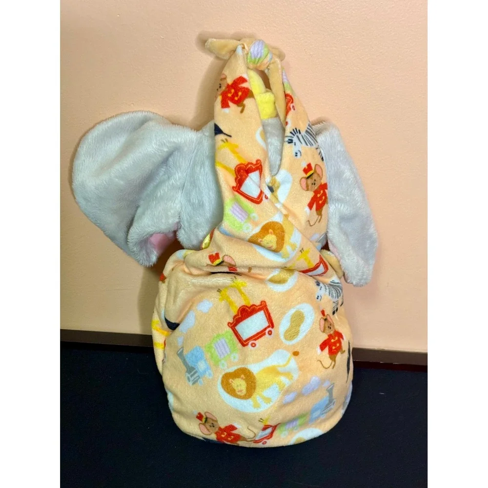 Disney Parks Dumbo Babies Plush Stuffed Animal with Removable Swaddle Pouch 10in